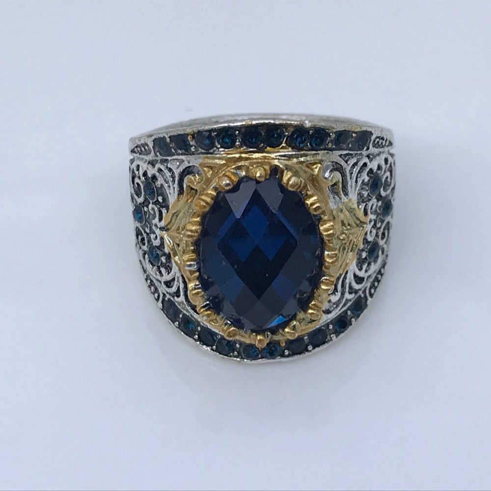 Men Ring Silver/Gold Tone Fashion Rings Unisex - Picture 2 of 8